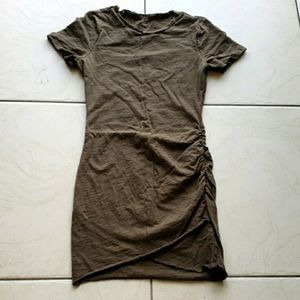 #10435-10 💥Short Sleeve Dress,S,Army Green.
